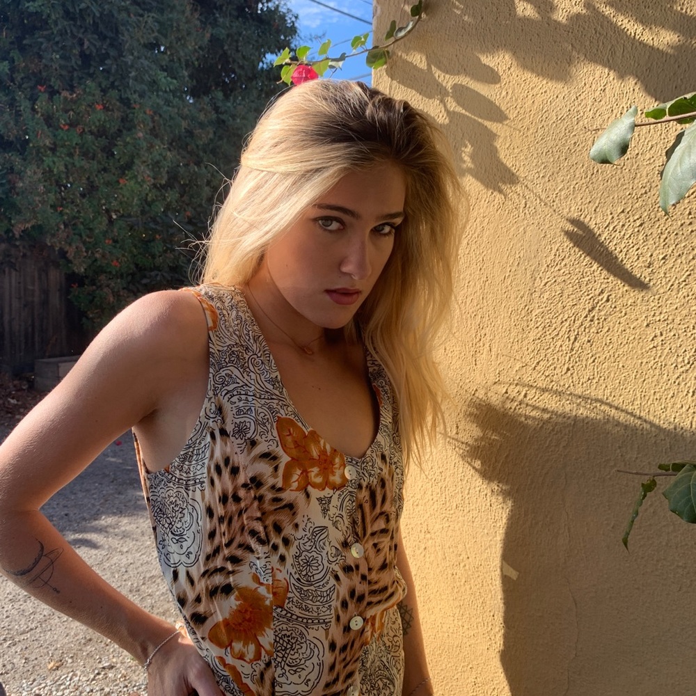 VINTAGE | Leopard & Floral Maxi Dress